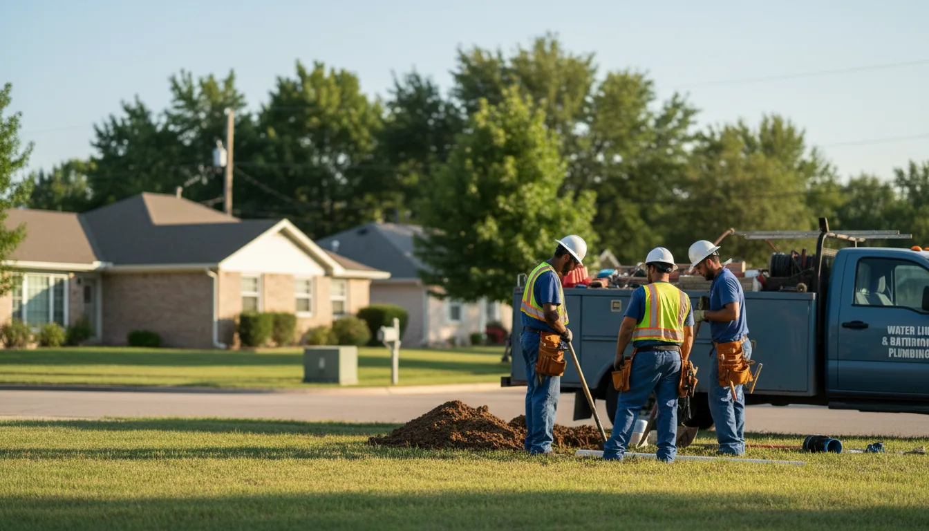Residential water line and bathroom plumbing service in Grand Junction, IA